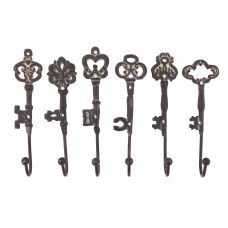 Набор вешалок декоративных металлических "Старинные ключи"