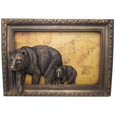 Купить Панно объемное "Медведи", 37х23 см в Москве