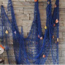 Сеть морская большая декоративная 4х2м  синий цвет