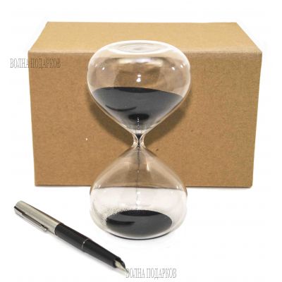 Купить Песочные часы на 10 минут, черный песок в Москве