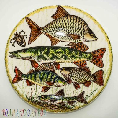 Купить Тарелка настенная "Рыбы" в Москве