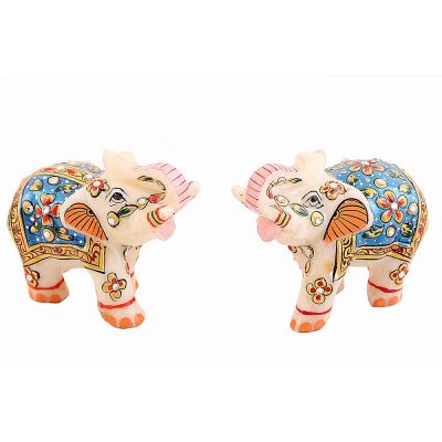 Купить Статуэтка слон мраморный  (набор из 2) № М2/1 в Москве