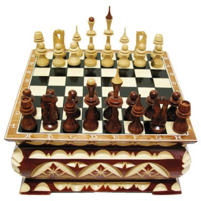 Купить Шахматы резные "ЛАРЕЦ" 18х18 см в Москве